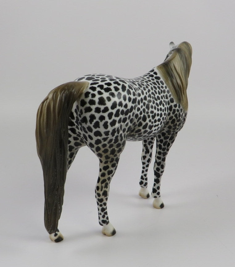 DARK ROAST -OOAK BLACK LEOPARD APPY ARABIAN PEBBLES BY AL KATT LHS 19