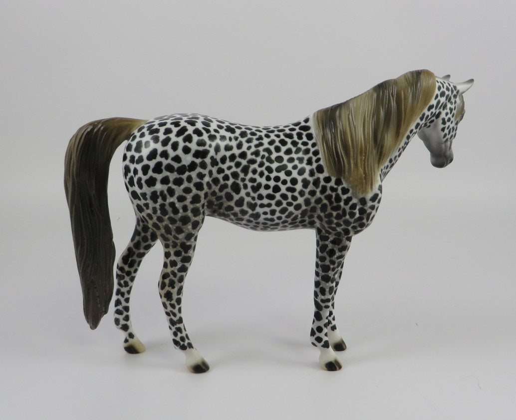 DARK ROAST -OOAK BLACK LEOPARD APPY ARABIAN PEBBLES BY AL KATT LHS 19