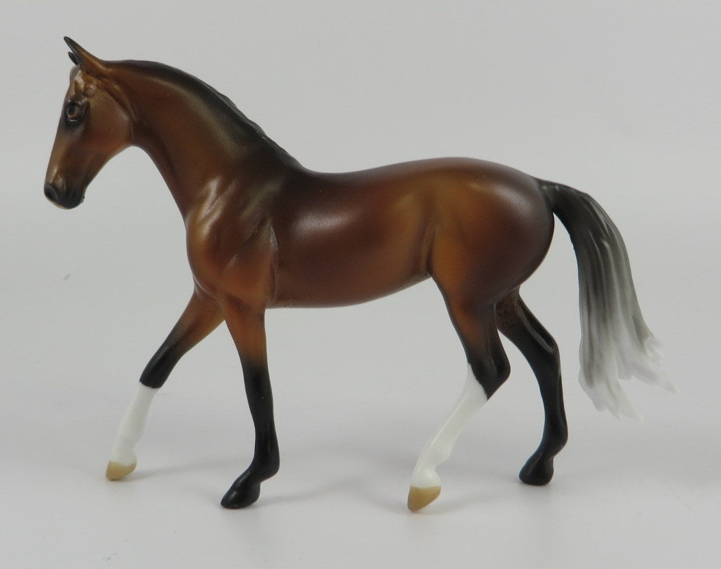 CYR - OOAK SILVER BAY CM WARMBLOOD CHIP MODEL HORSE BY AUDREY DIXON LHS 19