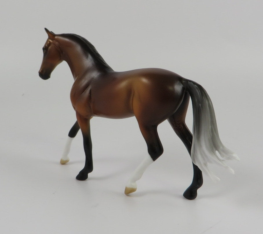 CYR - OOAK SILVER BAY CM WARMBLOOD CHIP MODEL HORSE BY AUDREY DIXON LHS 19