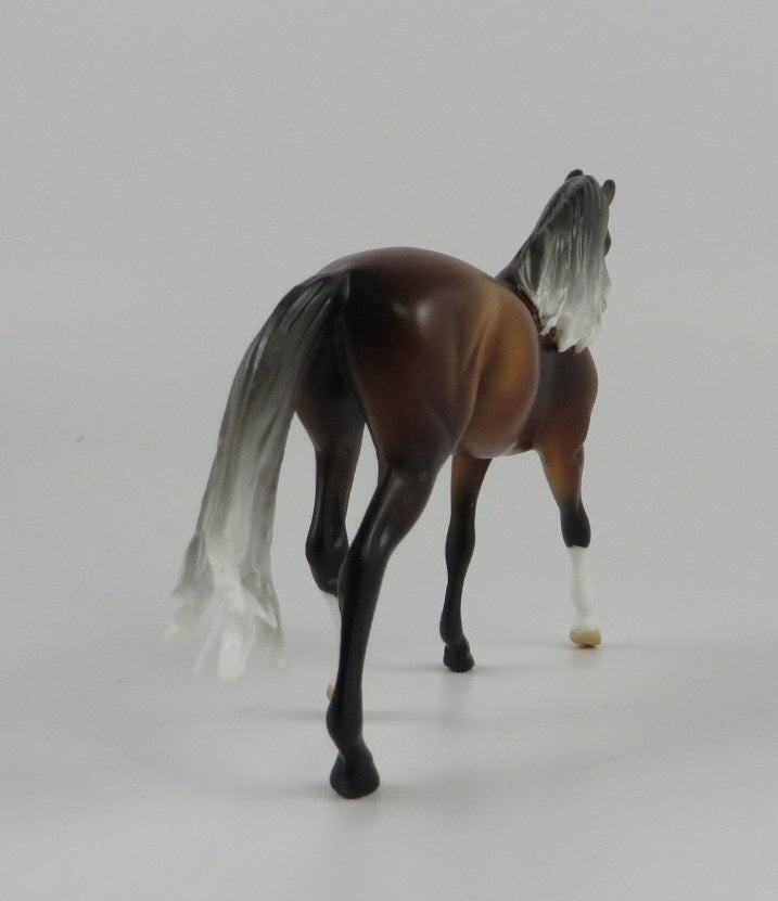 CYR - OOAK SILVER BAY CM WARMBLOOD CHIP MODEL HORSE BY AUDREY DIXON LHS 19