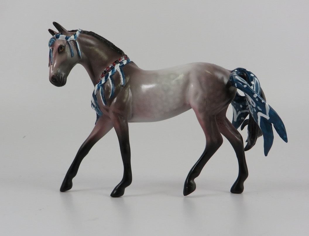 ZAZEL - OOAK CUSTOM CIRCUS DECO CHIP BLUE RIBBON WARMBLOOD CHIP BY DAWN QUICK LHS 19