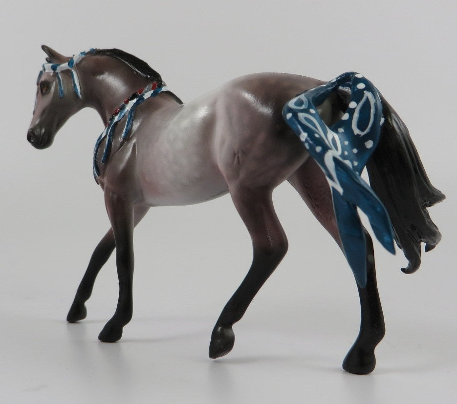 ZAZEL - OOAK CUSTOM CIRCUS DECO CHIP BLUE RIBBON WARMBLOOD CHIP BY DAWN QUICK LHS 19