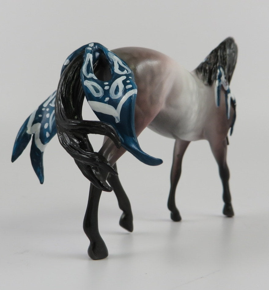 ZAZEL - OOAK CUSTOM CIRCUS DECO CHIP BLUE RIBBON WARMBLOOD CHIP BY DAWN QUICK LHS 19