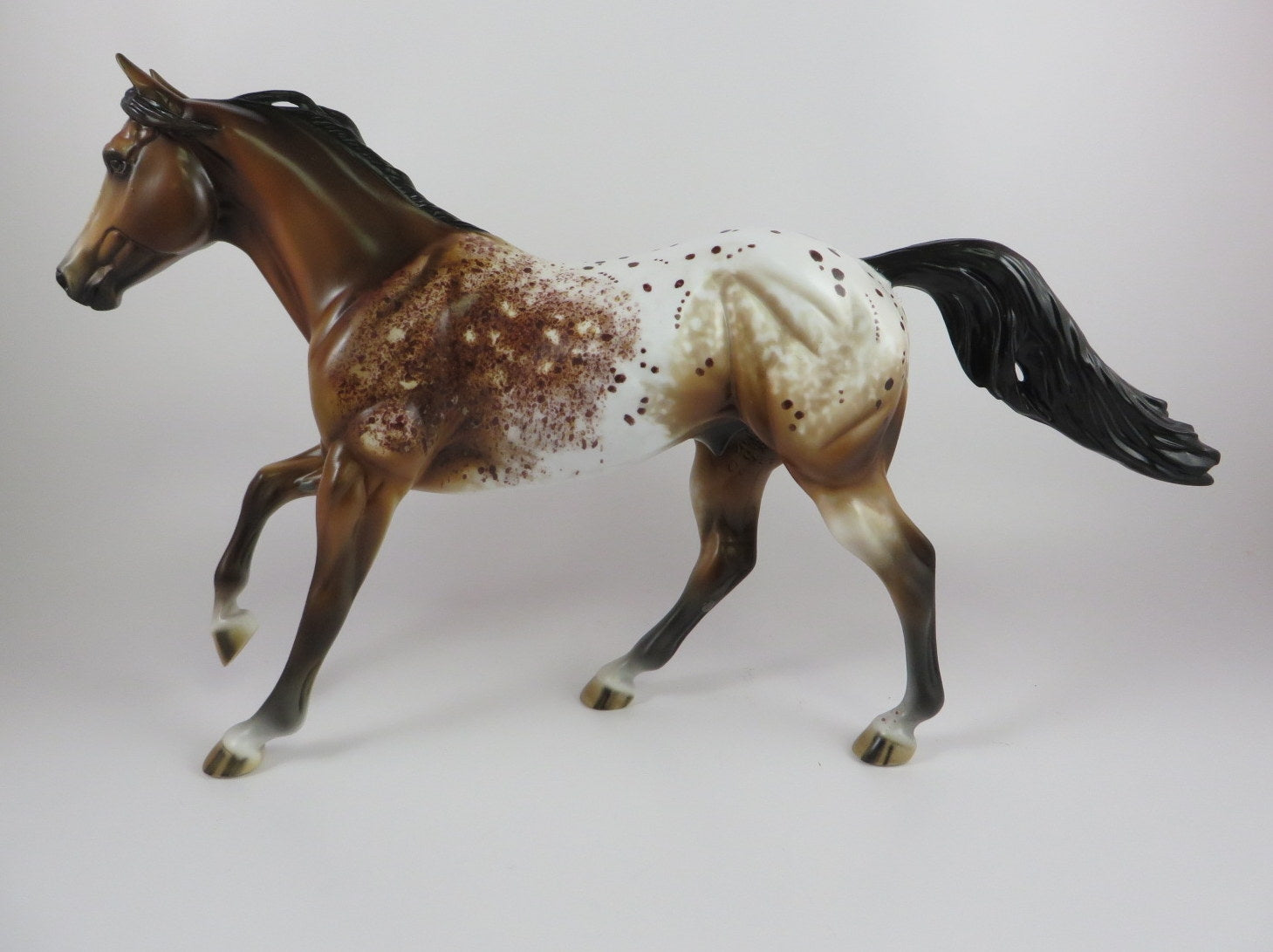 GUN POWDER -OOAK BAY APPALOOSA FQH MODEL HORSE BY AL KATT 9/20/19
