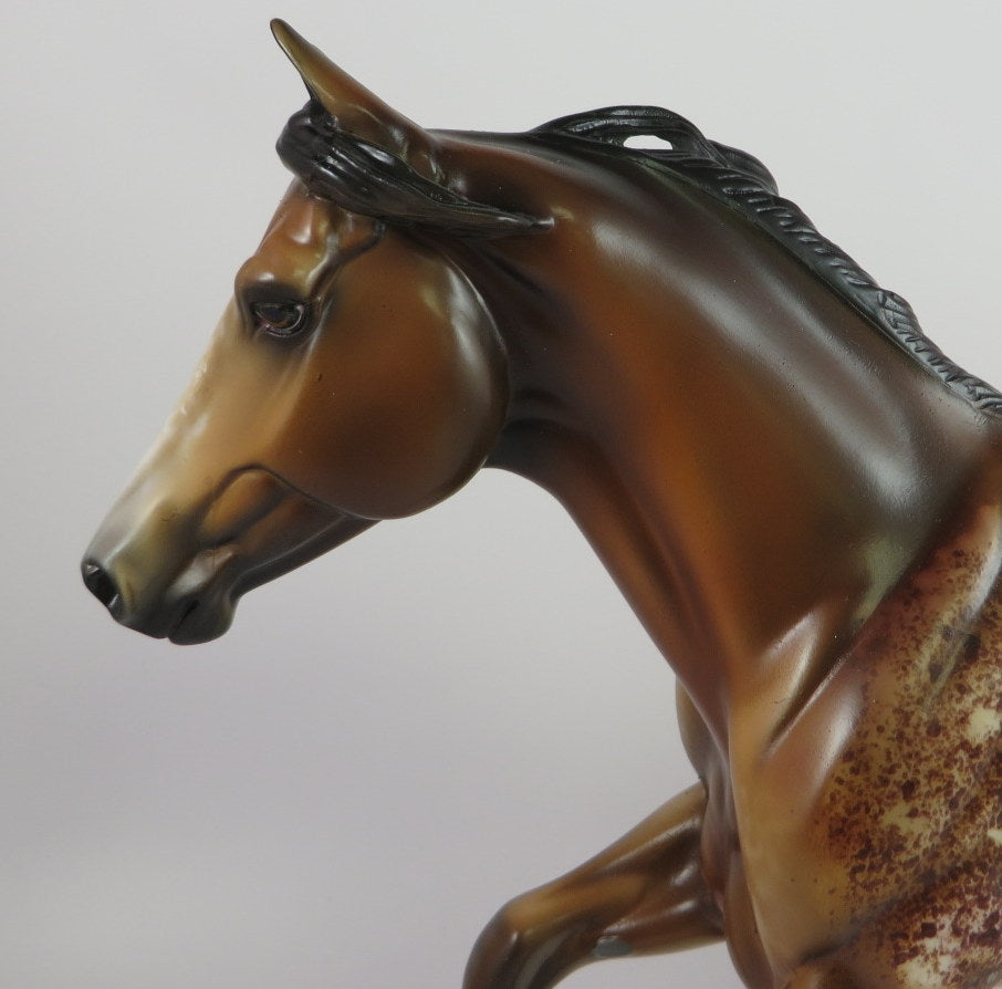 GUN POWDER -OOAK BAY APPALOOSA FQH MODEL HORSE BY AL KATT 9/20/19
