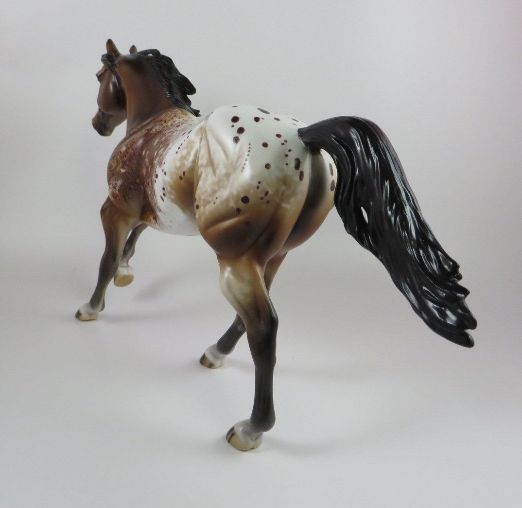 GUN POWDER -OOAK BAY APPALOOSA FQH MODEL HORSE BY AL KATT 9/20/19
