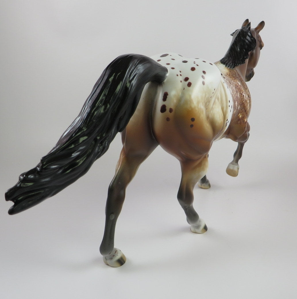 GUN POWDER -OOAK BAY APPALOOSA FQH MODEL HORSE BY AL KATT 9/20/19