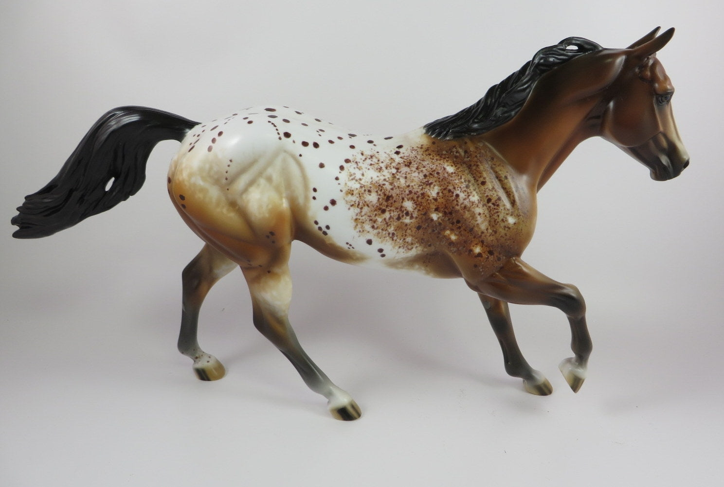 GUN POWDER -OOAK BAY APPALOOSA FQH MODEL HORSE BY AL KATT 9/20/19