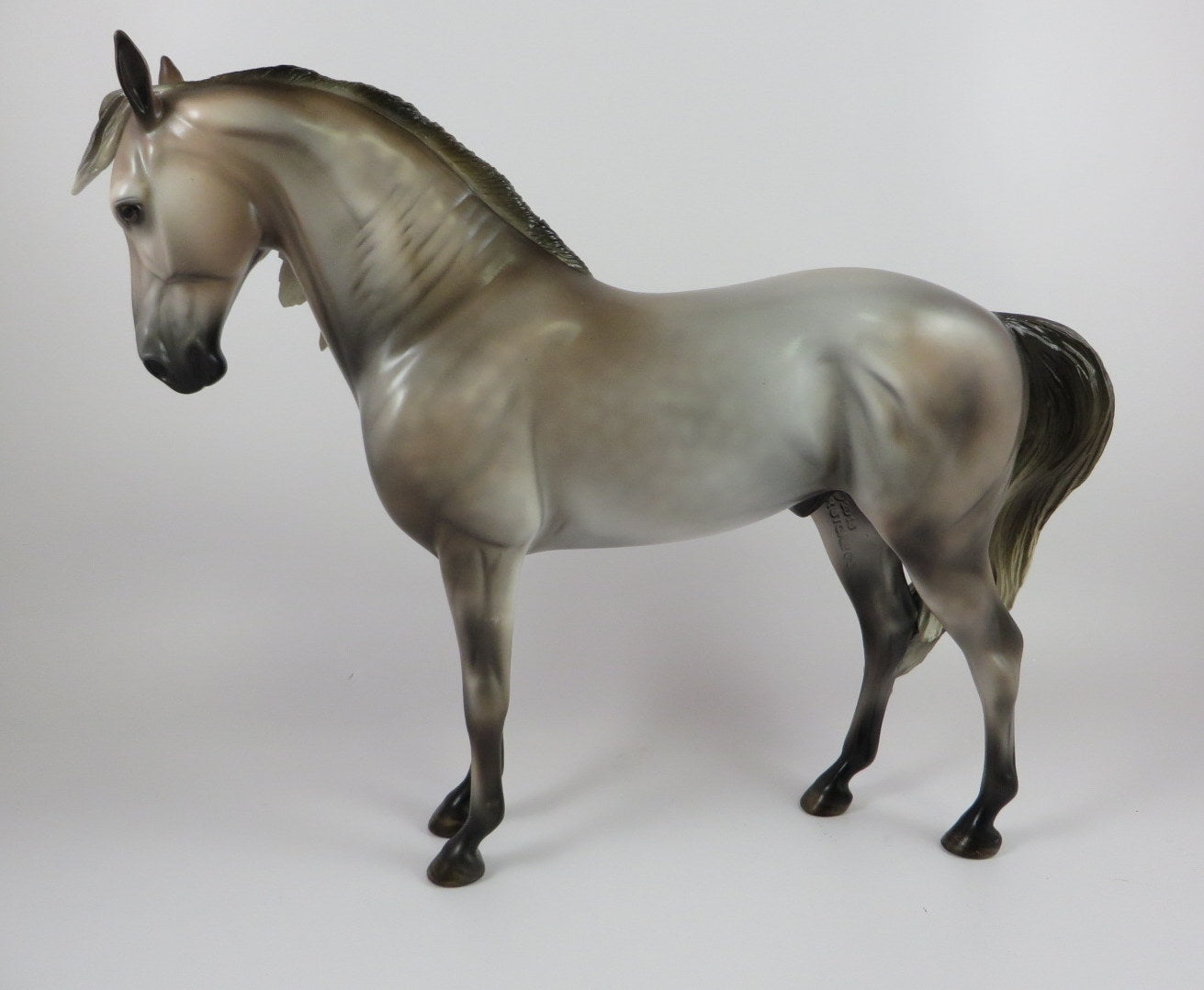 WRITTEN IN THE STARS -- OOAK DAPPLED ROSE GREY ANDALUSIAN MODEL HORSE BY MISSY FOX 9/20/19