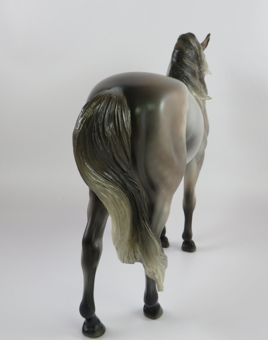 WRITTEN IN THE STARS -- OOAK DAPPLED ROSE GREY ANDALUSIAN MODEL HORSE BY MISSY FOX 9/20/19