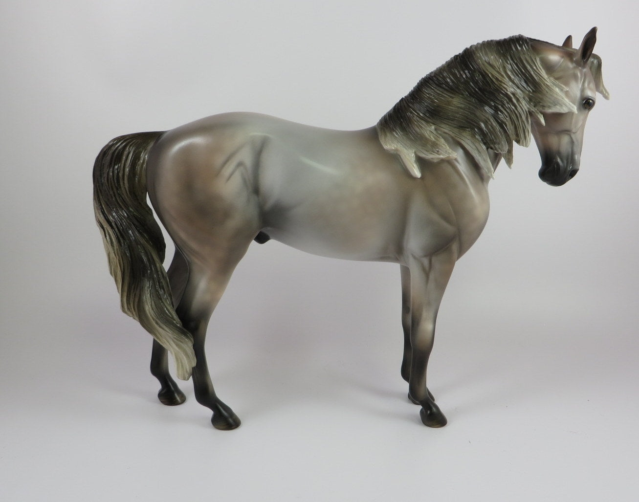 WRITTEN IN THE STARS -- OOAK DAPPLED ROSE GREY ANDALUSIAN MODEL HORSE BY MISSY FOX 9/20/19