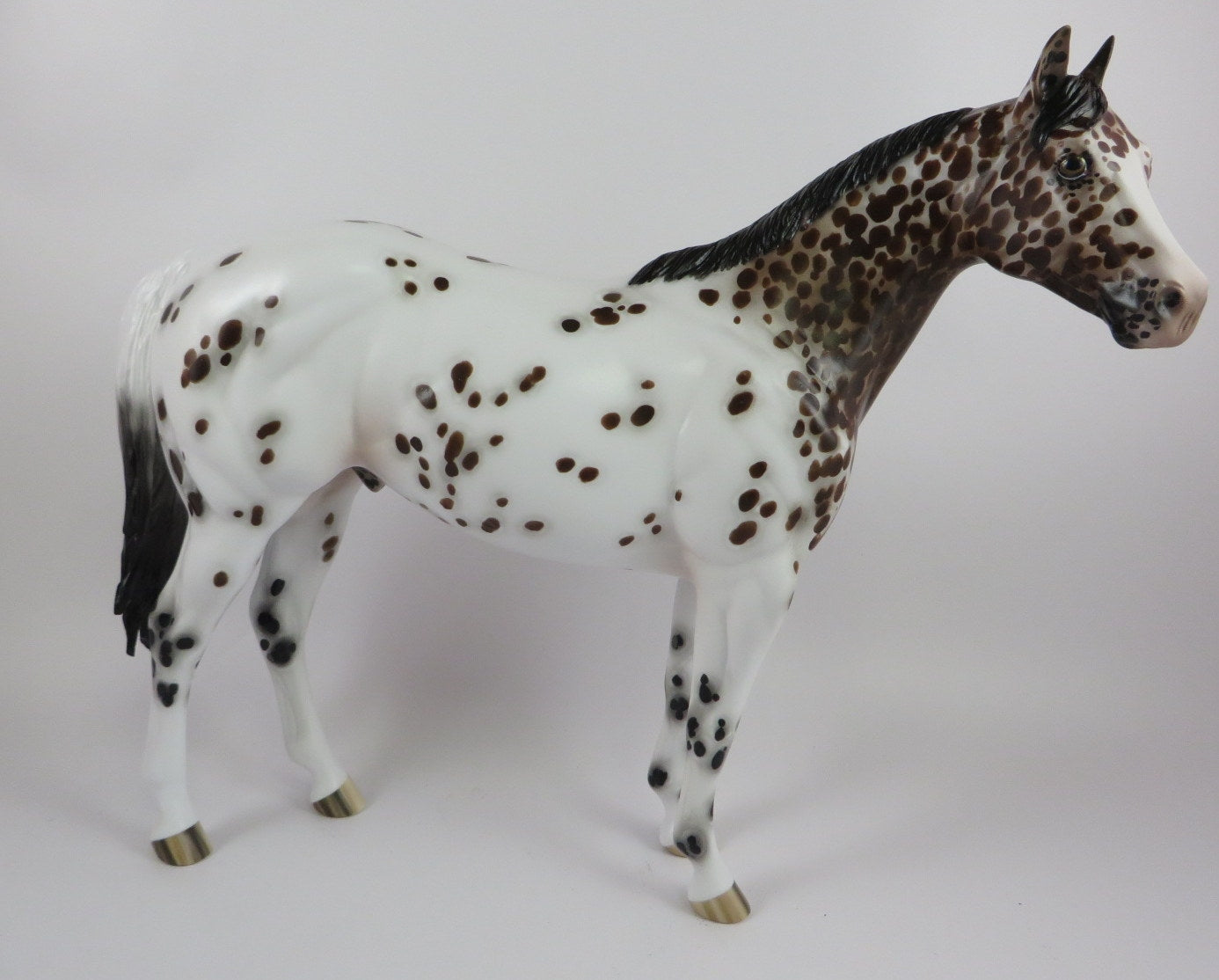 EQUINOX - OOAK BAY LEOPARD ISH MODEL HORSE BY SHERYL LEISURE 9/20/19