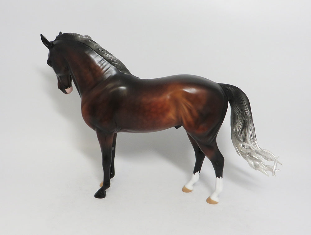 BEUNO-OOAK DAPPLE SILVER BAY ANDALUSIAN MODEL HORSE 8/31/18