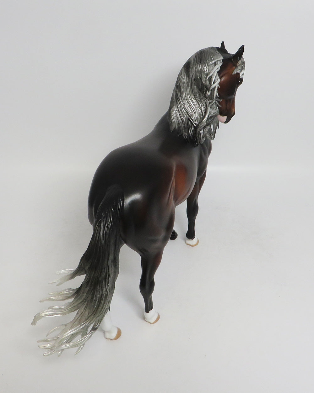 BEUNO-OOAK DAPPLE SILVER BAY ANDALUSIAN MODEL HORSE 8/31/18