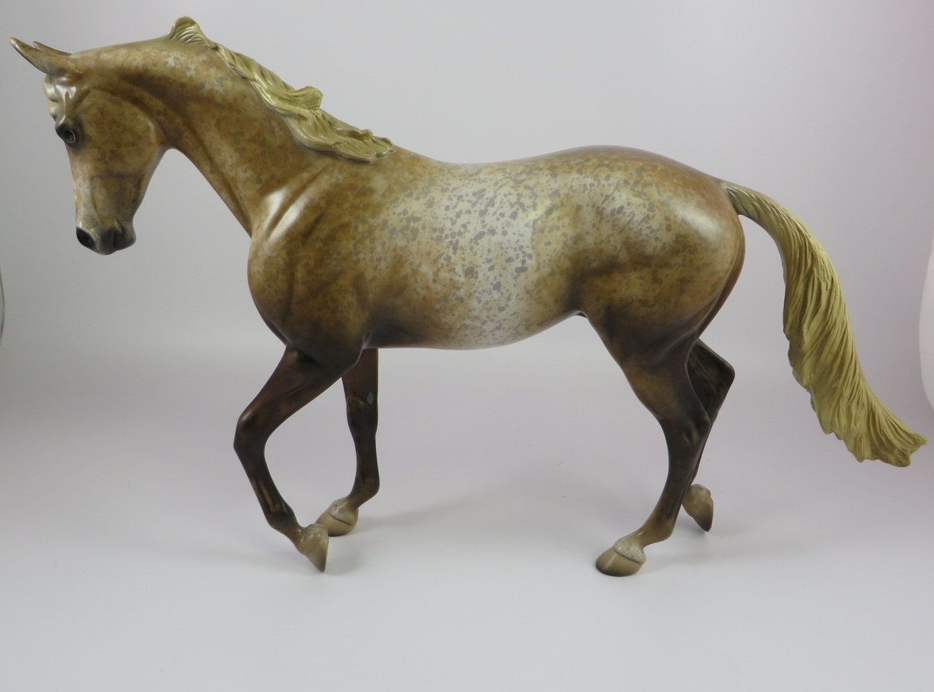 SPACE COWBOY -OOAK CHESTNUT ROAN THOROUGHBRED MODEL HORSE 9/20/19