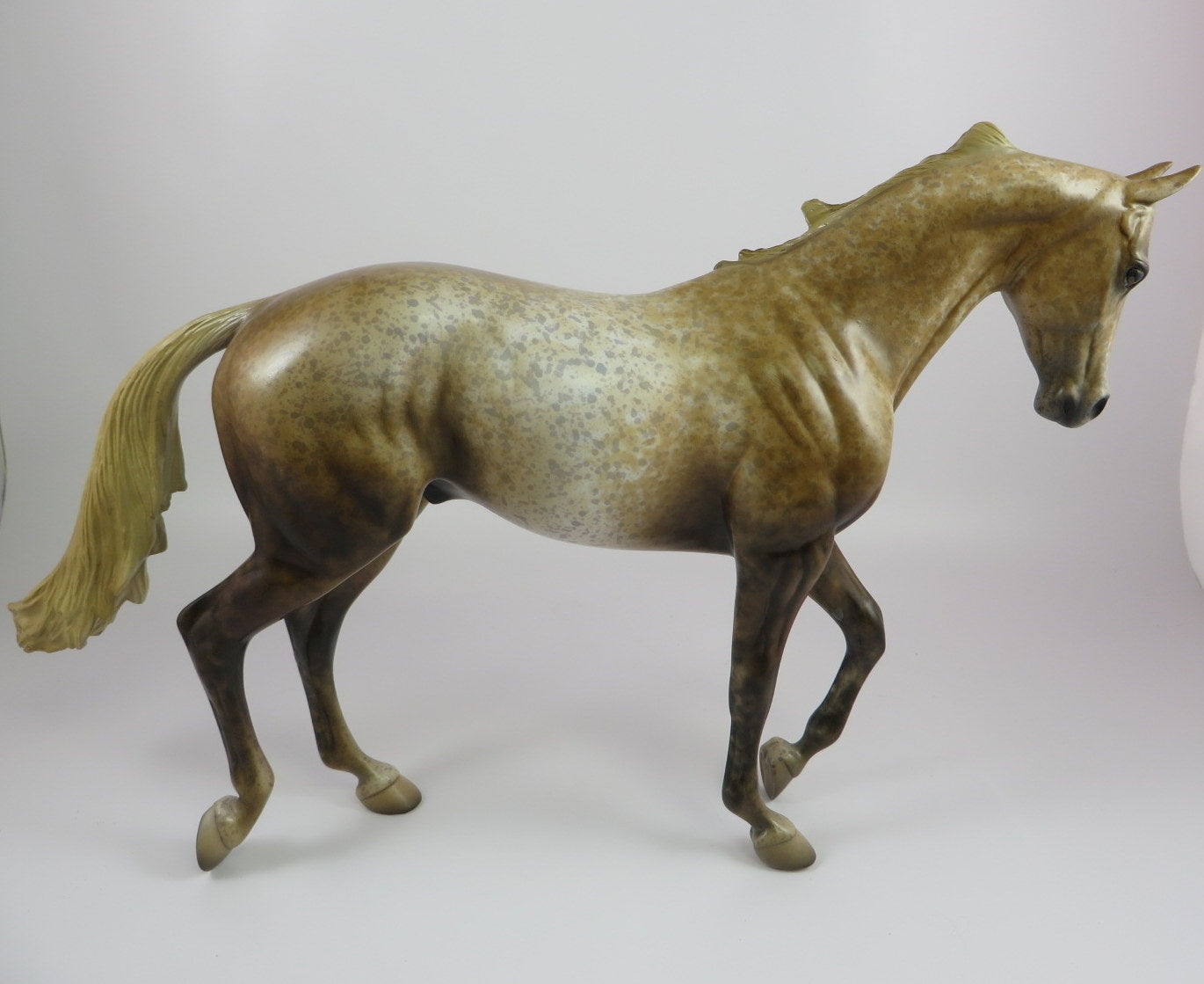 SPACE COWBOY -OOAK CHESTNUT ROAN THOROUGHBRED MODEL HORSE 9/20/19
