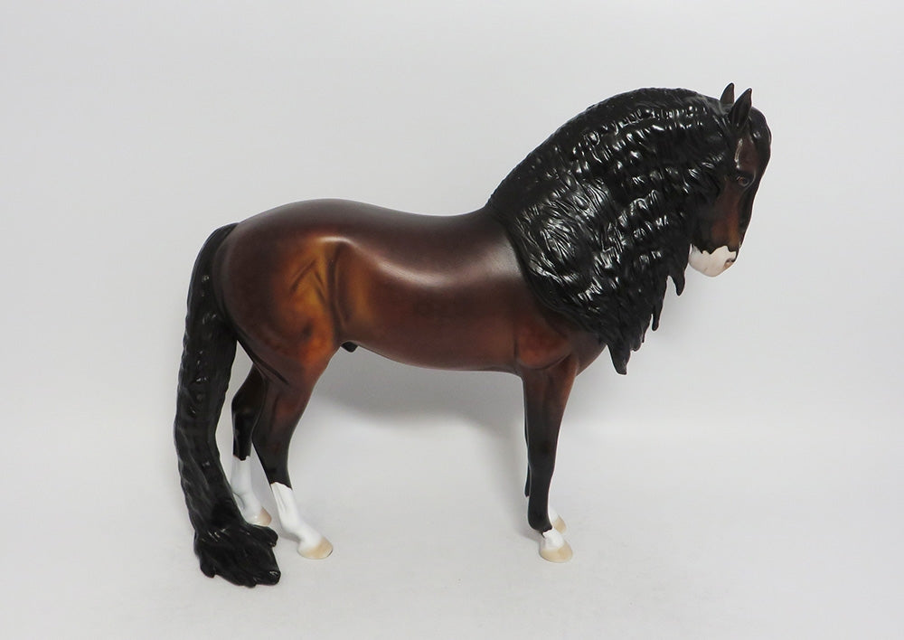 CLEARLY LOYALTY- BAY DAPPLE ANDALUSIAN MODEL HORSE BY DAWN QUICK 9/11/2018