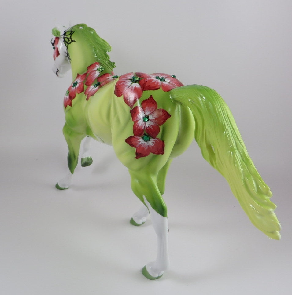 REWYN -OOAK GREEN SUGAR SKULL DECORATOR FQH MODEL HORSE BY DAWN QUICK 9/20/19