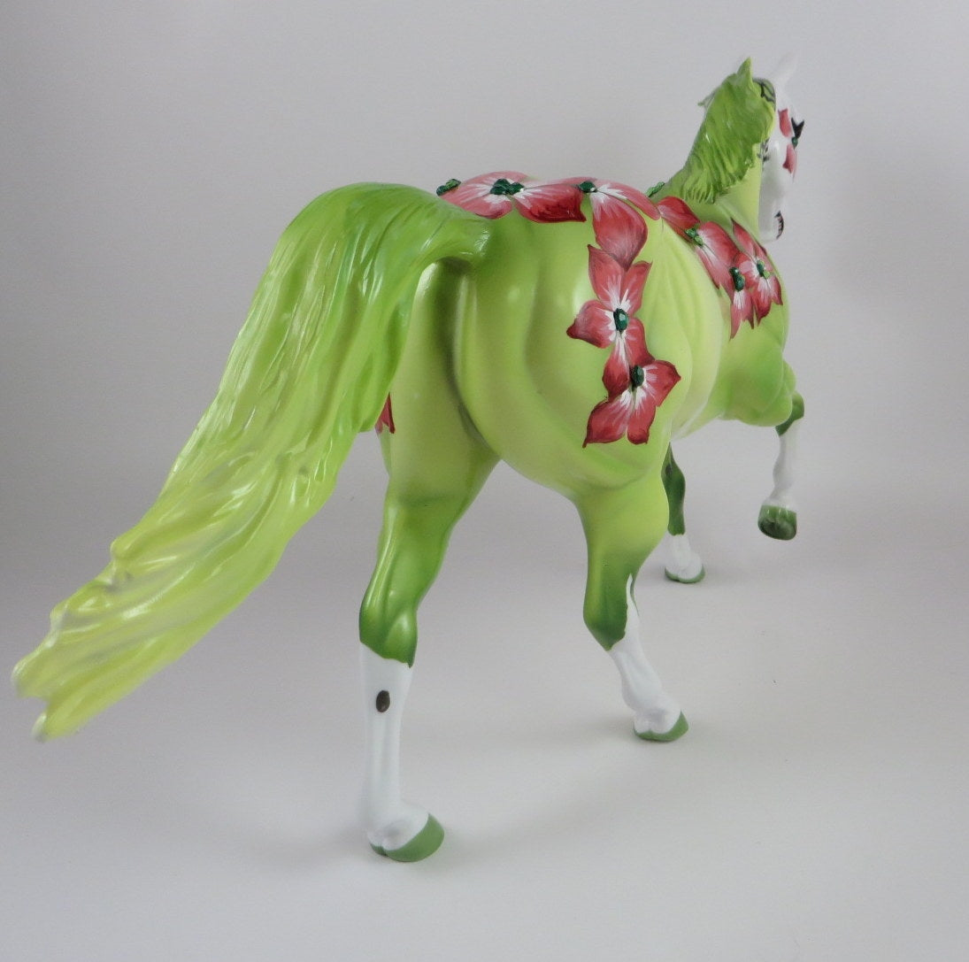 REWYN -OOAK GREEN SUGAR SKULL DECORATOR FQH MODEL HORSE BY DAWN QUICK 9/20/19