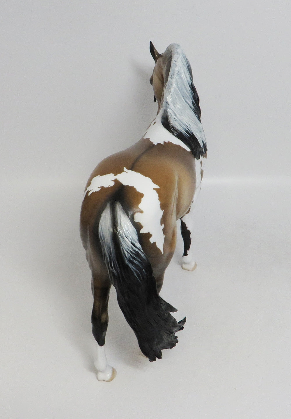 BOXY BRUCE- OOAK BUCKSKIN ANDALUSIAN MODEL HORSE CM TAIL AND MANE 8/31/2018