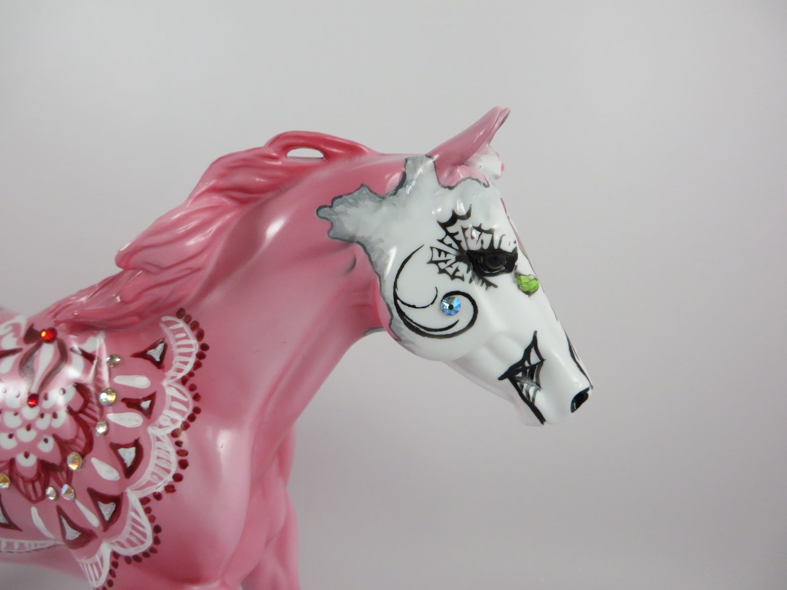 ARRYN -OOAK PINK ROSE SUGAR SKULL DECORATOR FQH MODEL HORSE BY DAWN QUICK 9/20/19