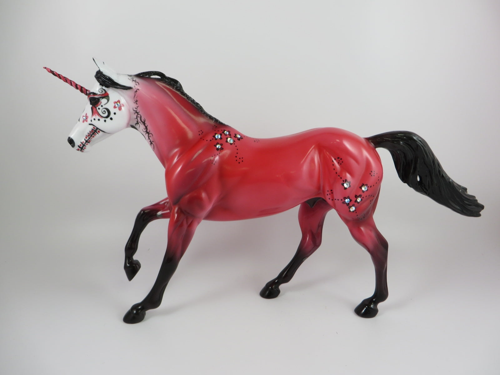 GYLAS -OOAK PINK SUGAR SKULL DECORATOR FQH MODEL HORSE BY DAWN QUICK 9/20/19