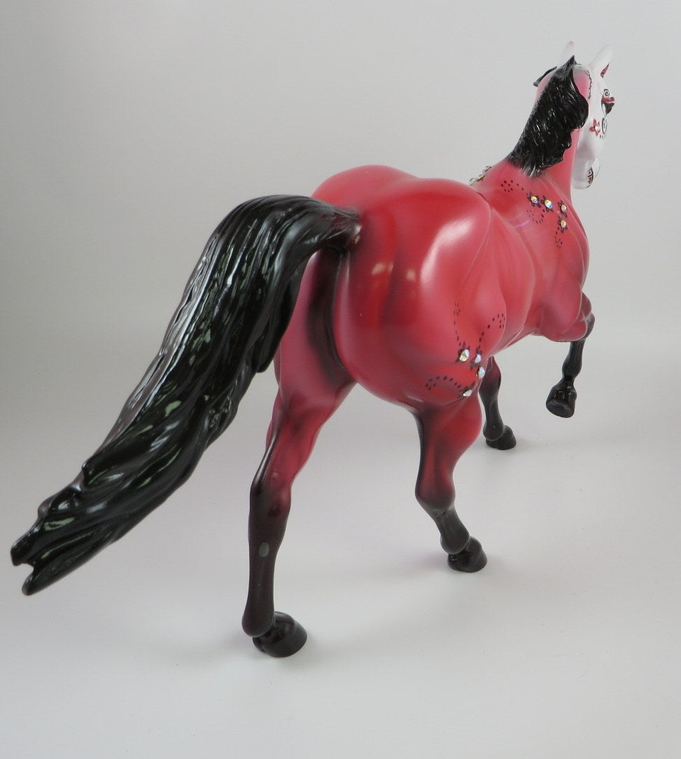 GYLAS -OOAK PINK SUGAR SKULL DECORATOR FQH MODEL HORSE BY DAWN QUICK 9/20/19