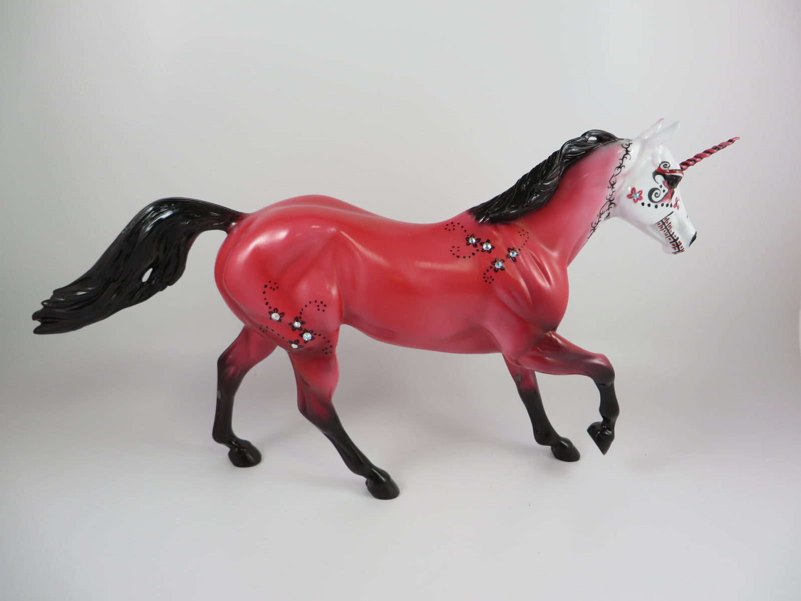 GYLAS -OOAK PINK SUGAR SKULL DECORATOR FQH MODEL HORSE BY DAWN QUICK 9/20/19