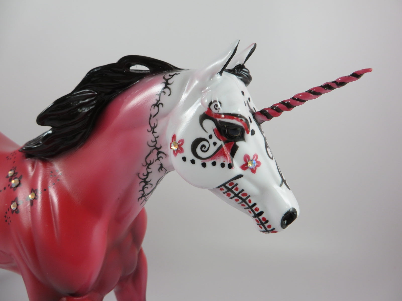 GYLAS -OOAK PINK SUGAR SKULL DECORATOR FQH MODEL HORSE BY DAWN QUICK 9/20/19