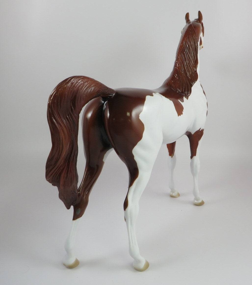 AESTAR -OOAK PINTO SUGAR SKULL DECORATOR ARABIAN MODEL HORSE BY DAWN QUICK 9/20/19