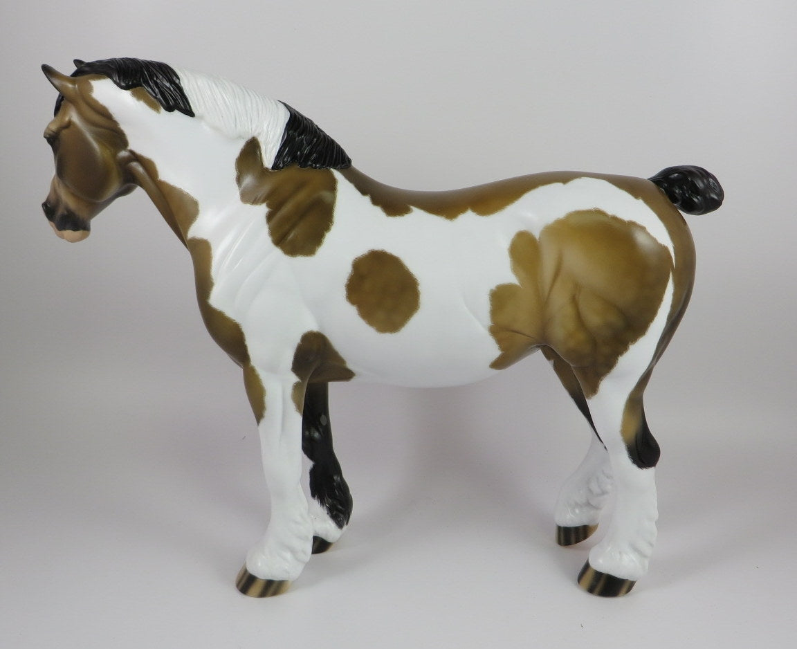 YOLANDA-OOAK DAPPLE BUCKSKIN PINTO HEAVY DRAFT MARE LHS 19