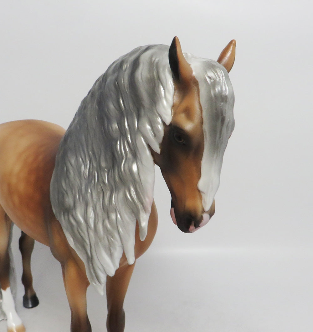 LION HEART-OOAK SOOTY PALOMINO ANDALUSIAN MODEL HORSE BY AUDREY DIXON 8/31/18