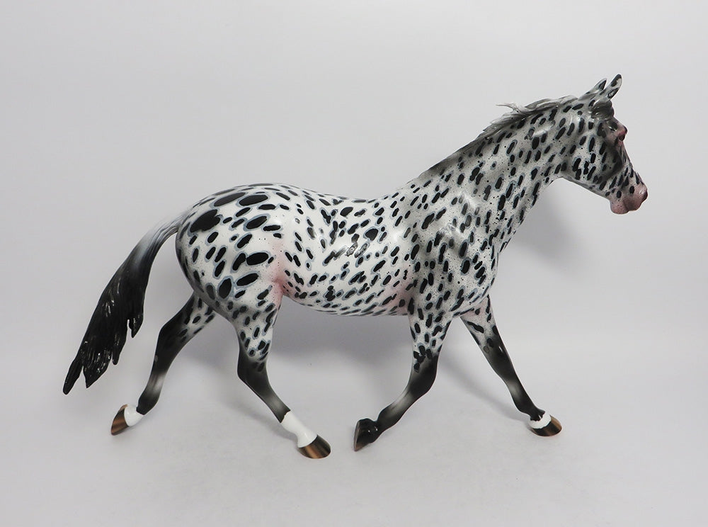 CRAZY TRAIN-OOAK LOUD APPALOOSA  PALOUSE MODEL HORSE 8/31/18