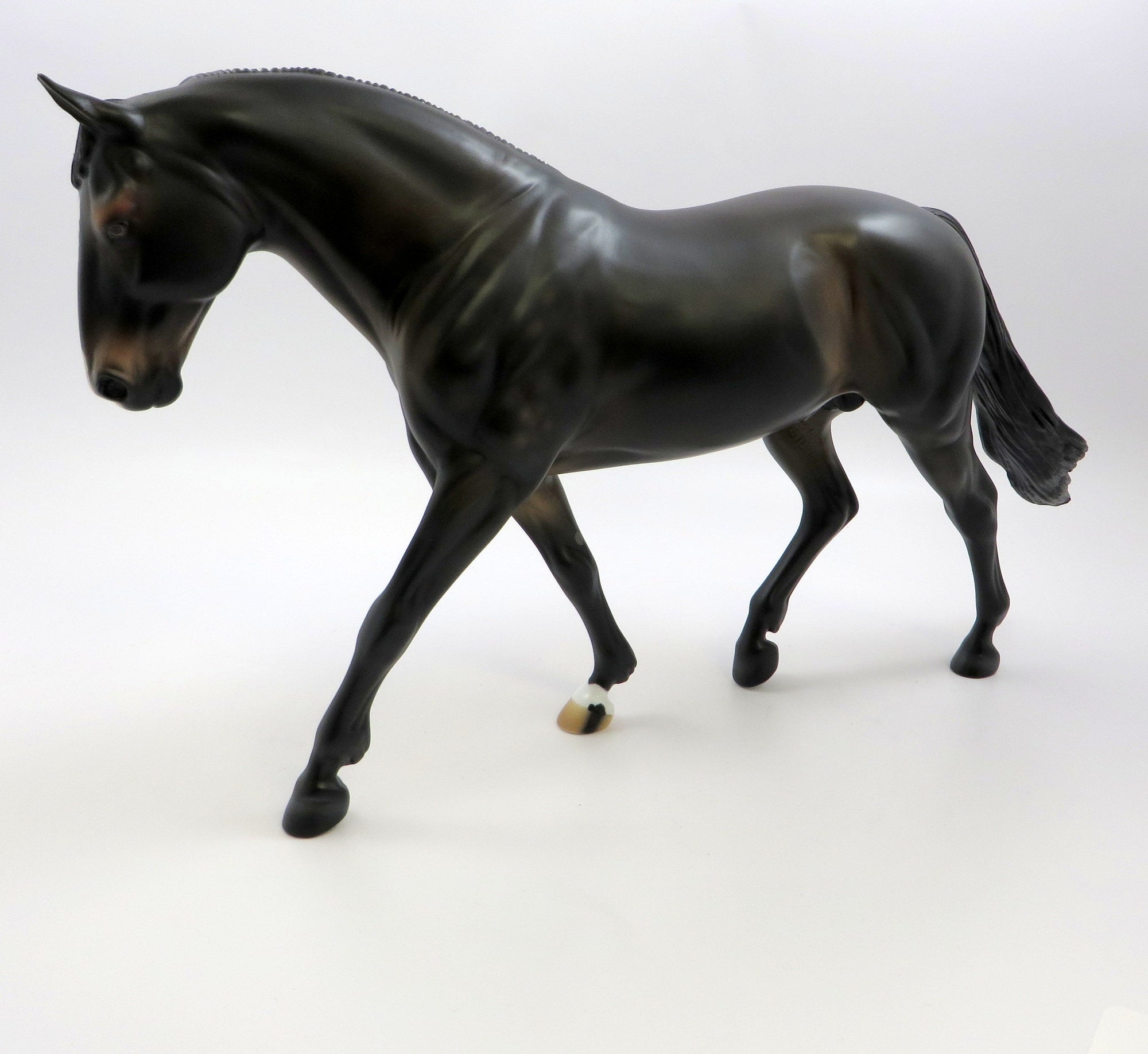 KILPECK-OOAK DARK DAPPLE BAY IRISH DRAFT MODEL HORSE 5/23/29