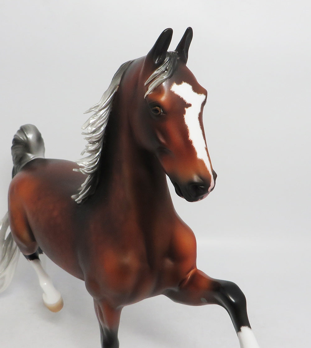 THE PRETENDER-OOAK DILVER DAPPLE BAY SADDLEBRED BY AUDREY DIXON 9/7/18