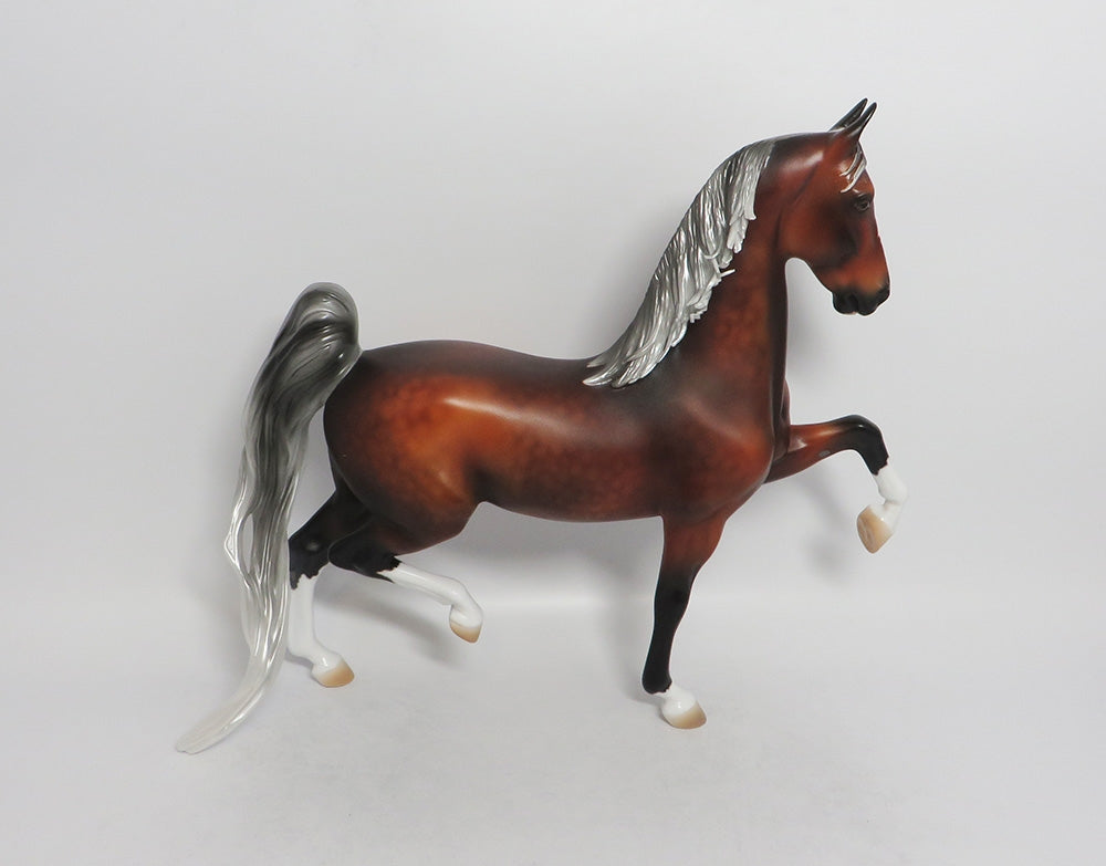 THE PRETENDER-OOAK DILVER DAPPLE BAY SADDLEBRED BY AUDREY DIXON 9/7/18