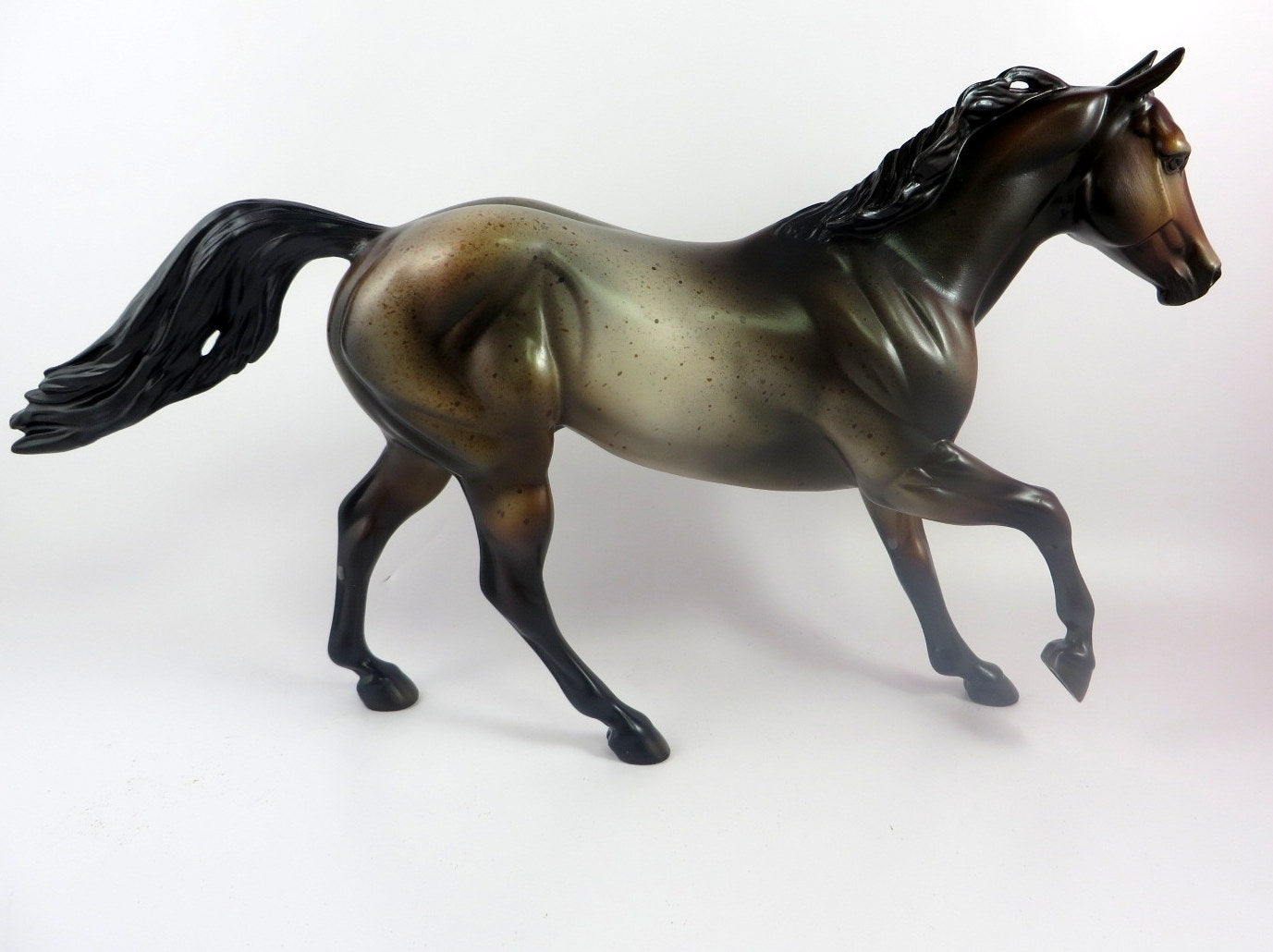 SPOTTED SPECTACLE - OOAK BAY ROAN FOUNDATION QUARTER HORSE BY MISSY FOX LHS 2019