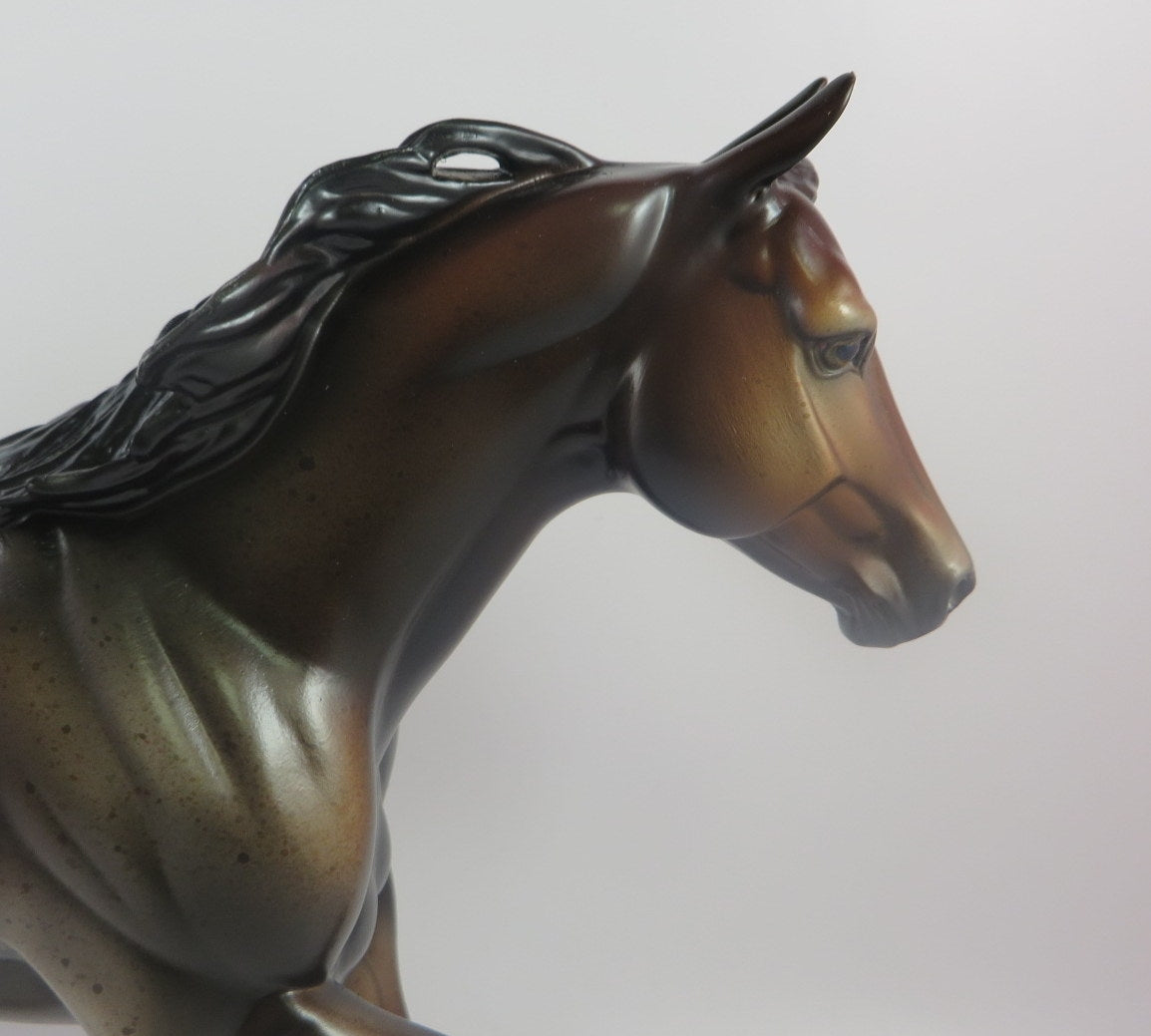 SPOTTED SPECTACLE - OOAK BAY ROAN FOUNDATION QUARTER HORSE BY MISSY FOX LHS 2019