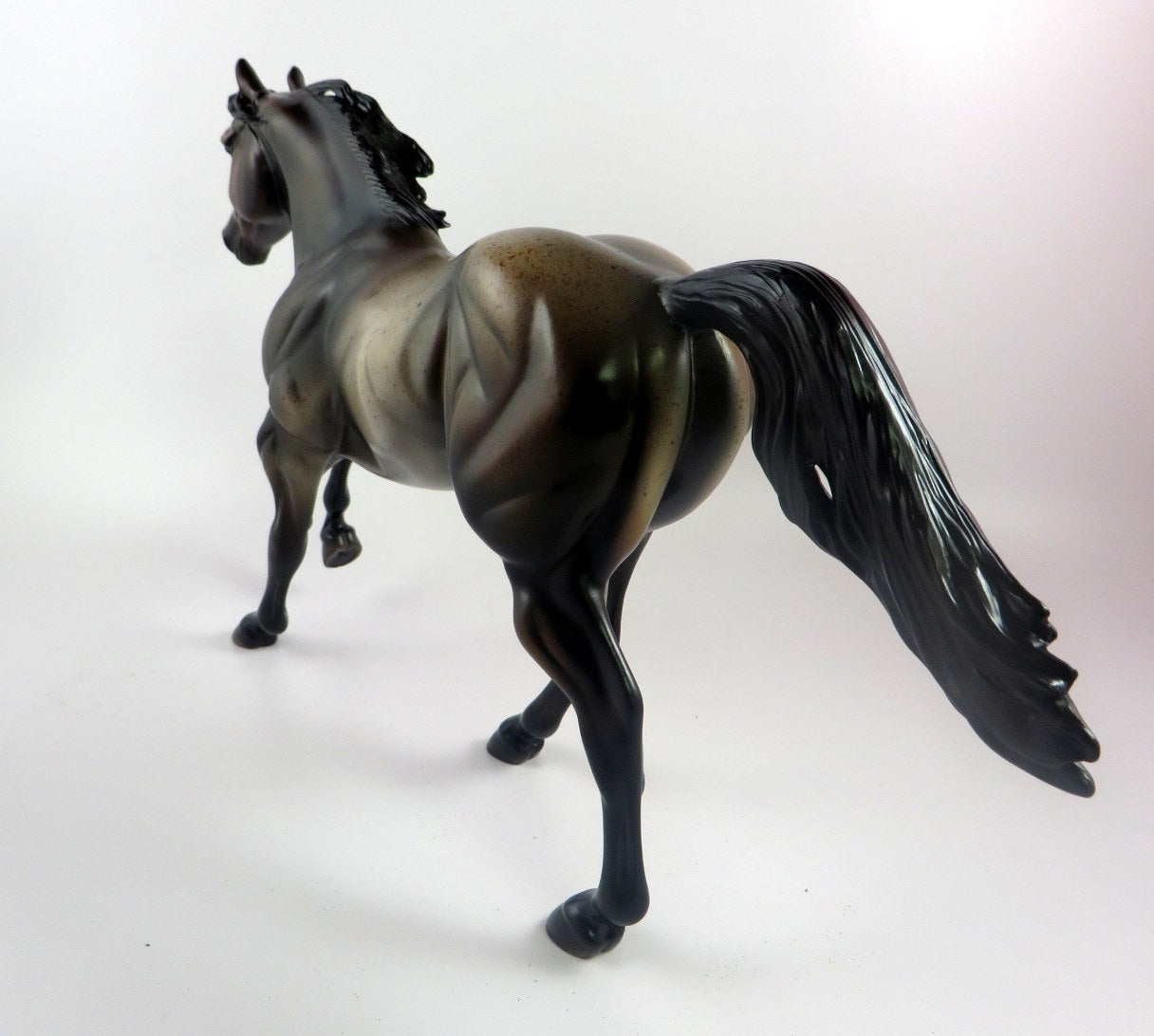 SPOTTED SPECTACLE - OOAK BAY ROAN FOUNDATION QUARTER HORSE BY MISSY FOX LHS 2019