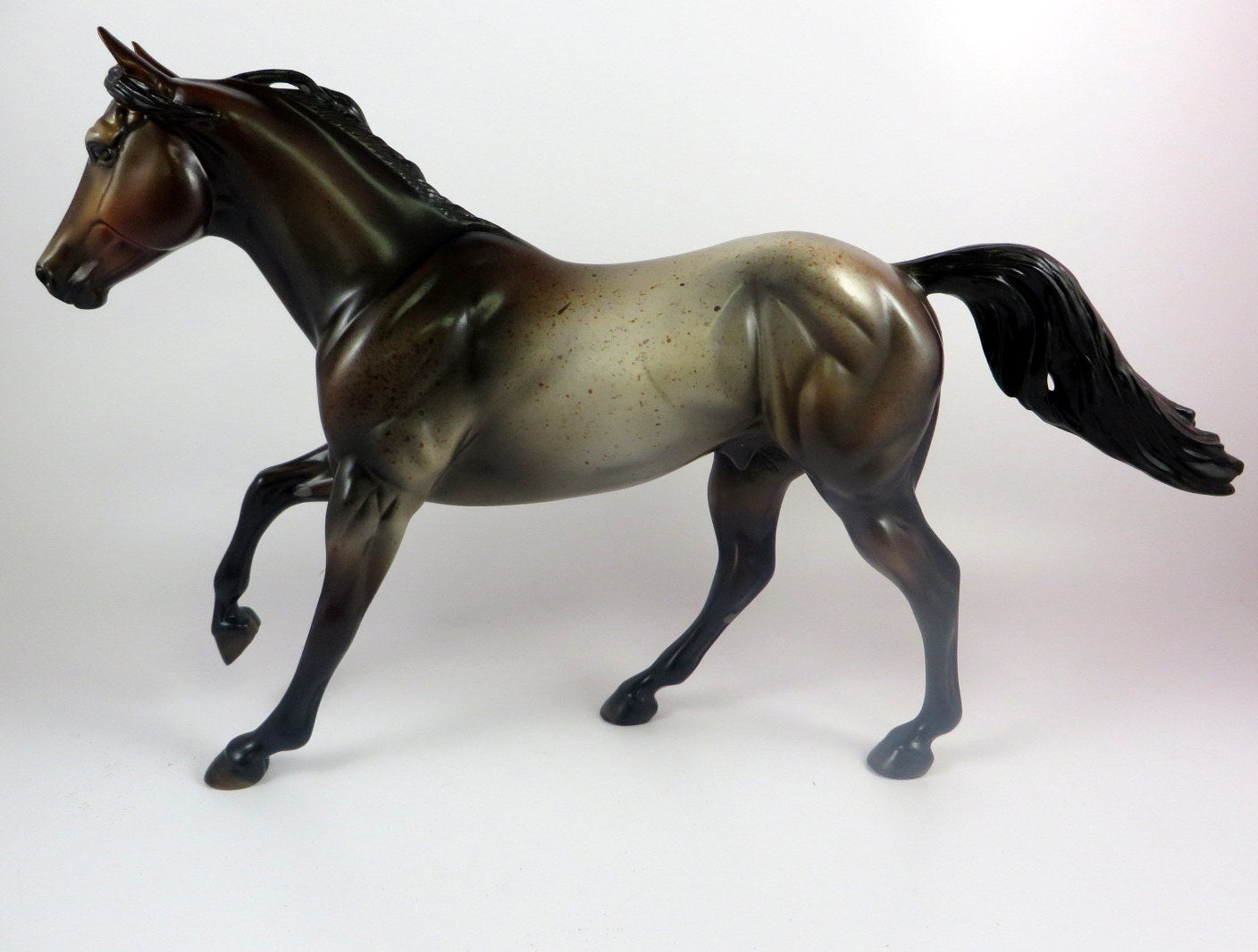 SPOTTED SPECTACLE - OOAK BAY ROAN FOUNDATION QUARTER HORSE BY MISSY FOX LHS 2019