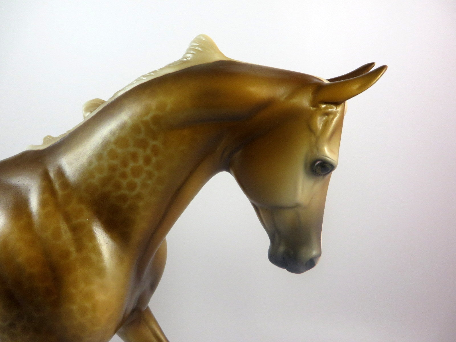 FUNNEL CAKE -OOAK SOOTY PALOMINO REVERSE DAPPLE THOROUGHBRED MODEL HORSE BY MISSY FOX LHS 19