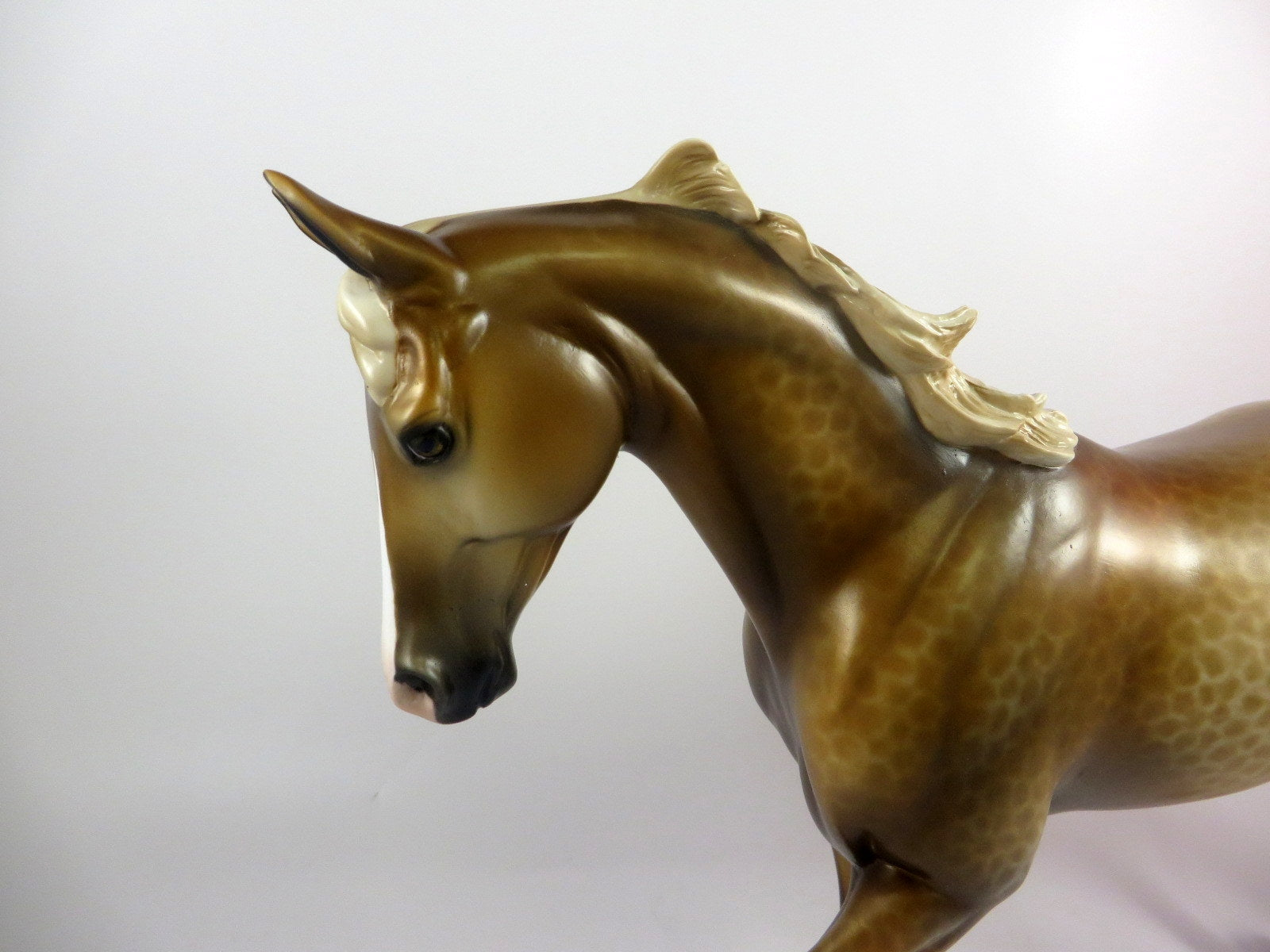 FUNNEL CAKE -OOAK SOOTY PALOMINO REVERSE DAPPLE THOROUGHBRED MODEL HORSE BY MISSY FOX LHS 19
