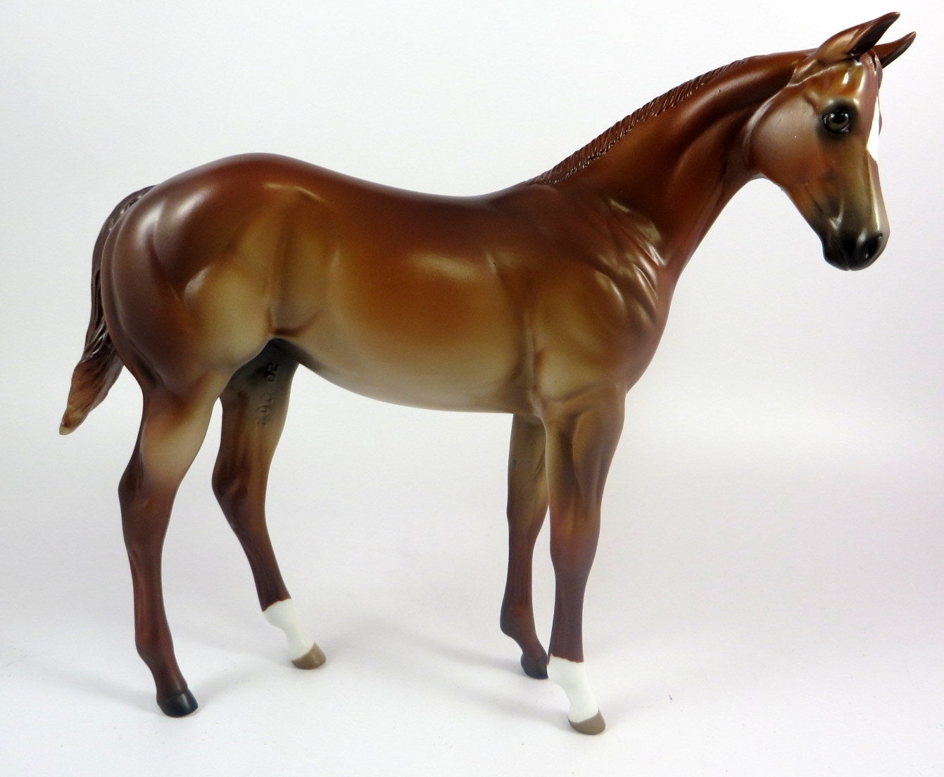 CIRCUS PEANUT -OOAK CHESTNUT WEANLING MODEL HORSE BY MISSY FOX LHS 19