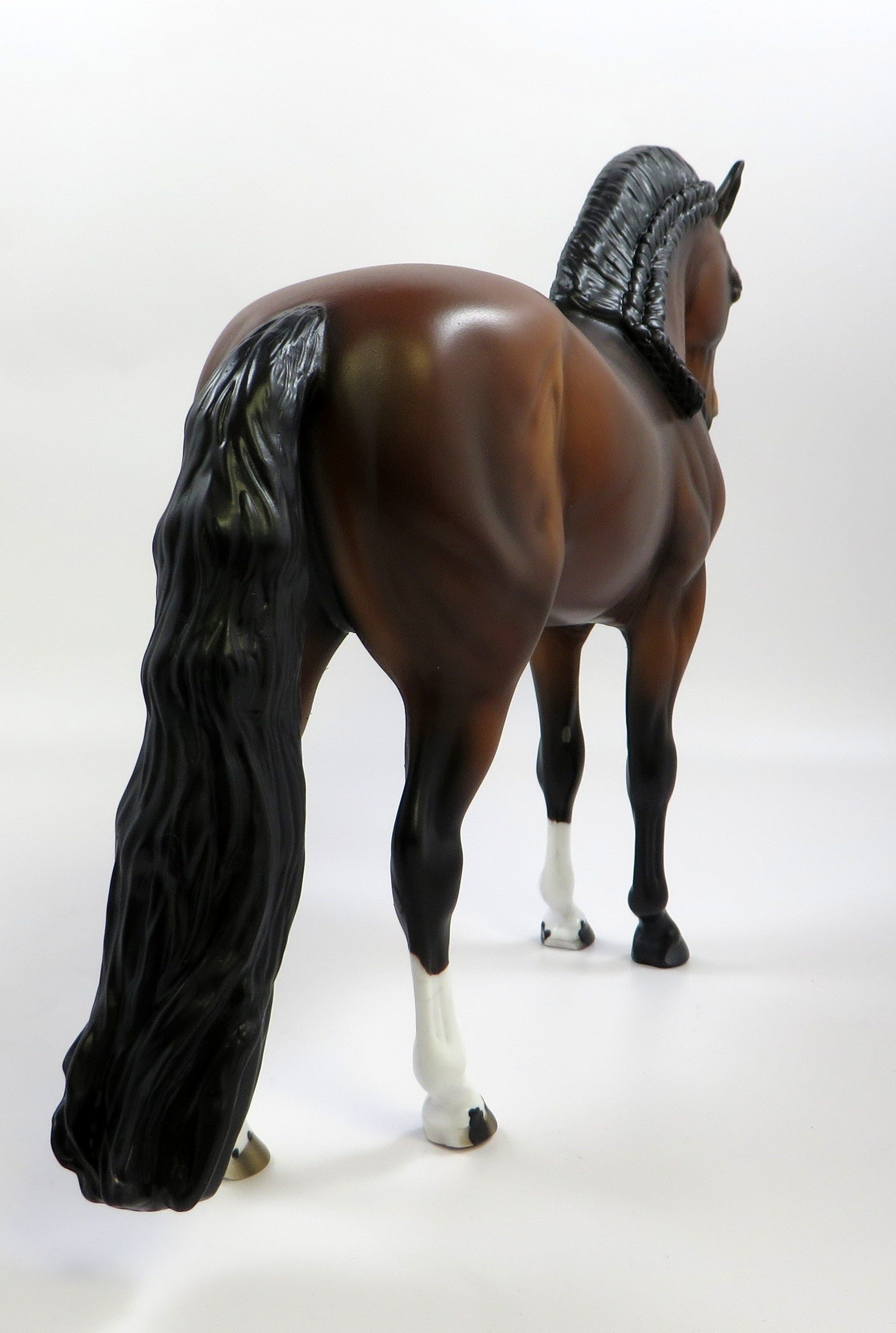 KINGIAN-OOAK DAPPLE BAY ANDALUSIAN MODEL HORSE EQ 2019