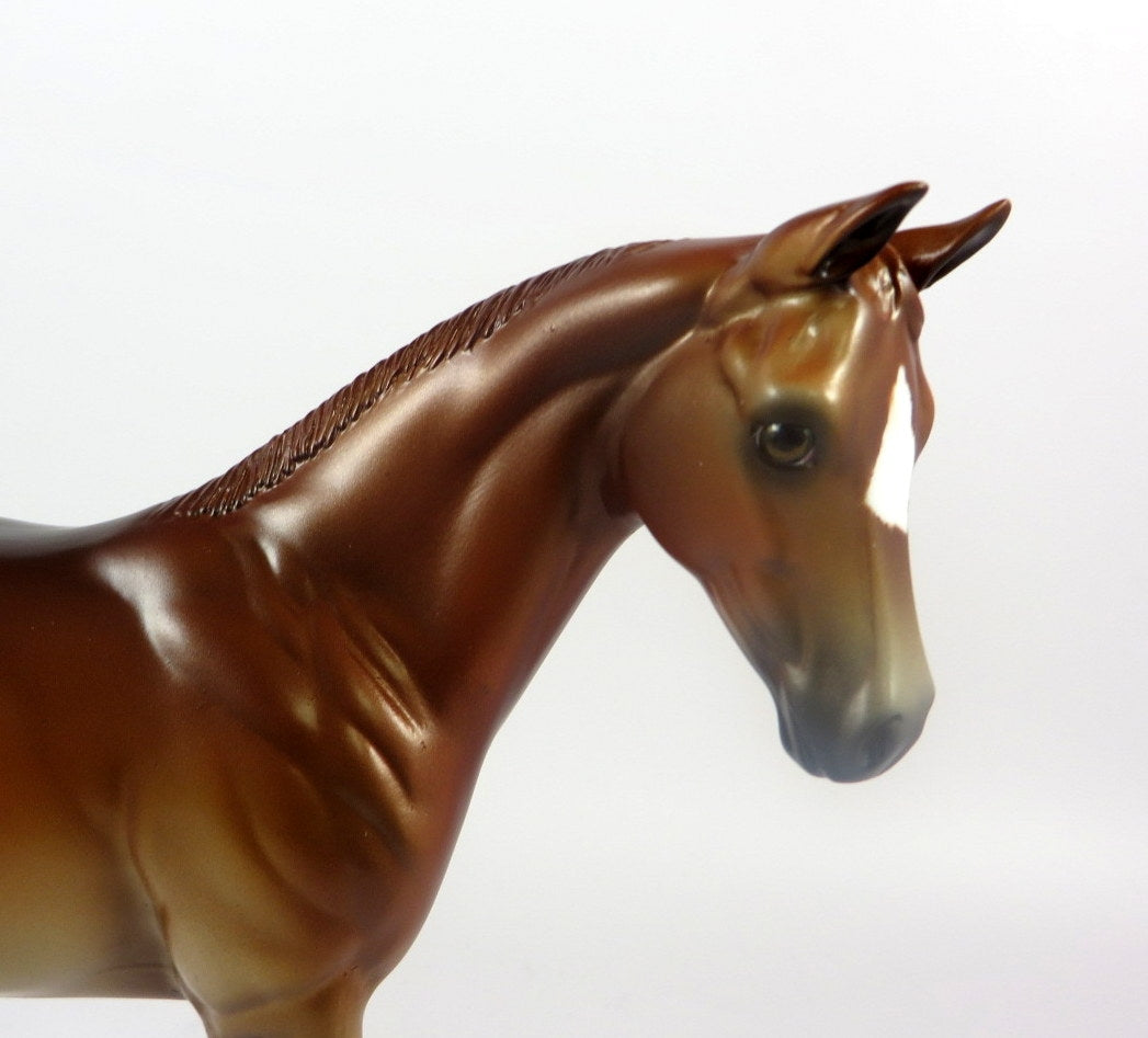 CIRCUS PEANUT -OOAK CHESTNUT WEANLING MODEL HORSE BY MISSY FOX LHS 19