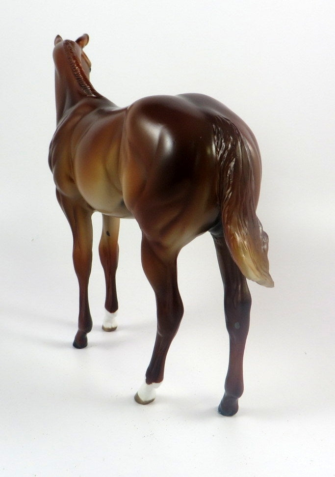 CIRCUS PEANUT -OOAK CHESTNUT WEANLING MODEL HORSE BY MISSY FOX LHS 19