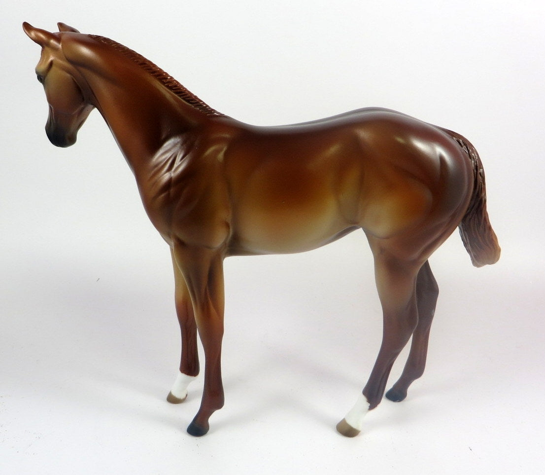 CIRCUS PEANUT -OOAK CHESTNUT WEANLING MODEL HORSE BY MISSY FOX LHS 19