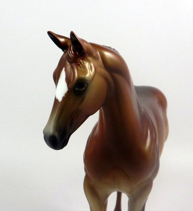 CIRCUS PEANUT -OOAK CHESTNUT WEANLING MODEL HORSE BY MISSY FOX LHS 19