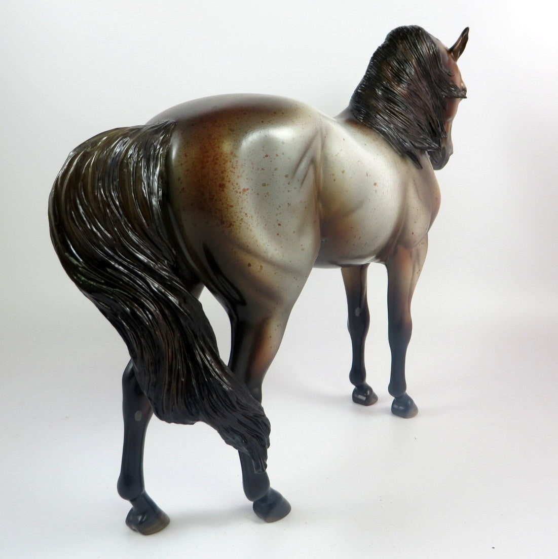 AERIAL SILK -- OOAK BAY ROAN ANDALUSIAN MODEL HORSE BY MISSY FOX  LHS 2019